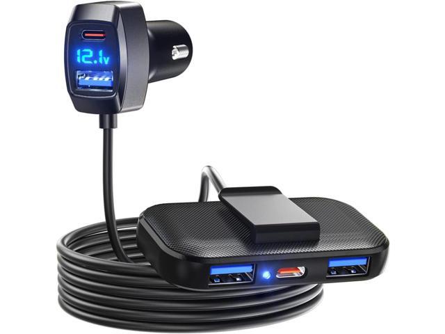 LENCENT 5 Multi Ports Type C Car Charger, 31W USB C Charger Adapter, Compatible for Samsung, iPhone, iPad, Voltage Detection, Multiple Cigarette...