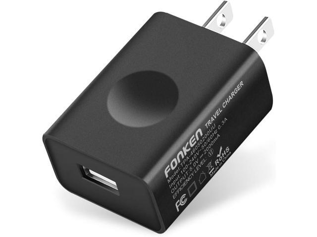 USB Wall Charger, FONKEN 5V 2A Power Adapter Universal Travel Charger USB Plug Cell Phone Charger Block Cube Compatible with iPhone, iPad, Google...