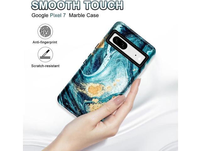 Btscase for Google Pixel 7 Case, Marble Pattern 3 in 1 Heavy Duty Shockproof Full Body Rugged Hard PC+Soft Silicone Drop Protective Women Girl...