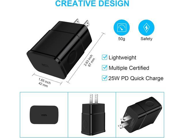 Super Fast Charger Type C, 25W Android Phone Charger for Samsung Galaxy A16 A15 A14 5G A06 A55 A54 A53 A35 S25 Ultra S25+ S25 S24 FE S23 S22 S21...