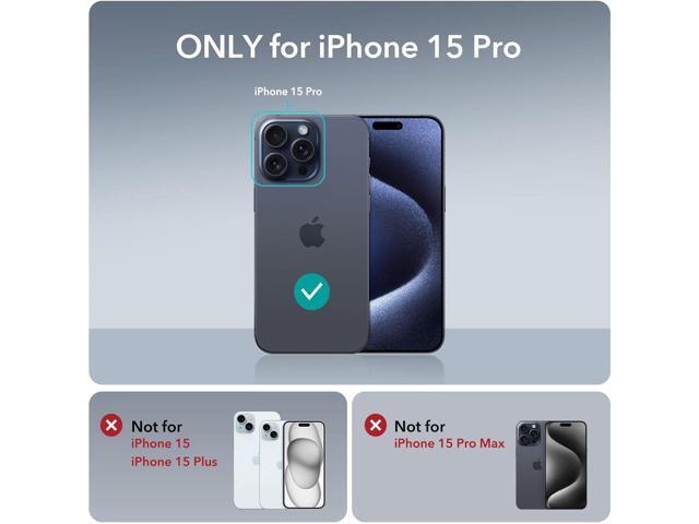 ESR for iPhone 15 Pro Case, Metal Kickstand Case, 3 Stand Modes, Military-Grade Drop Protection, Supports Wireless Charging, Slim Back Cover with...