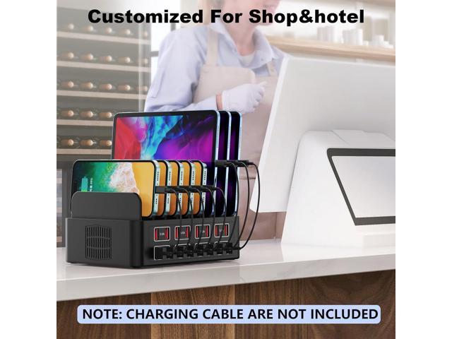 Charging Station for Multiple Devices,Cinlinso 150W/35A 16 Port USB Charging Station,Multi Device Fast Charger Organizer Compatible with...