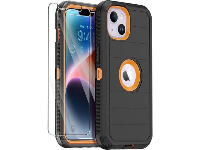 Annymall for iPhone 14 Case with 2 Screen Protector,Full Body Shockproof Drop Protection Dust Proof Heavy Duty 3-Layer Rugged Durable Military...