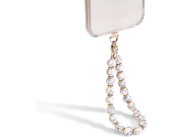 Case-Mate Phone Charm with Beaded Marble - Detachable Anti Theft Strap - Hands-Free iPhone Wrist Strap for Women - Phone Chain Wristlet - Fits...