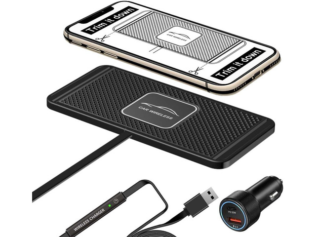 Wireless Car Charger QC 3.0 USB Adapter Kit Fast 15W 10W 7.5W Quick Charge Qi Charging Pad for iPhone 14 13 12 Mini 11 Pro Max 8 Plus X XR Xs LG G8...