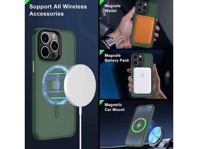 MOCCA Strong Magnetic for iPhone 14 Pro Max Case [Compatible with Magsafe] [10FT Military Grade Protective] Translucent Matte Slim Shockproof Case...