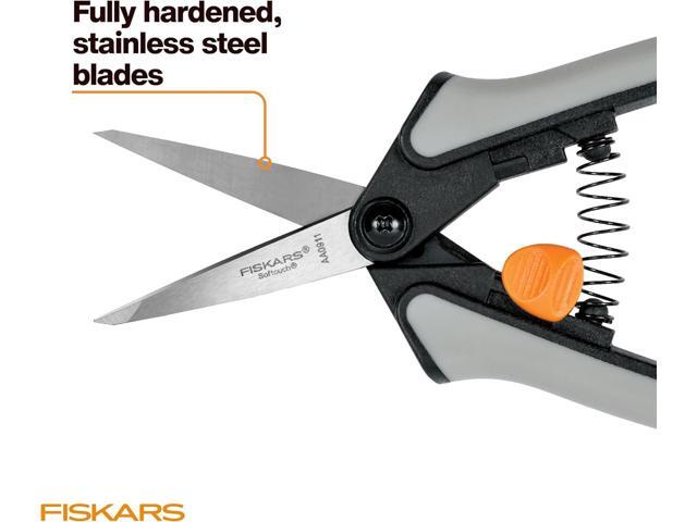 Fiskars 15pc Micro-Tip Pruning Snip Set, Precision Stainless Steel Blades, Softgrip Handles for Deadheading, Trimming & Shaping Small Plants