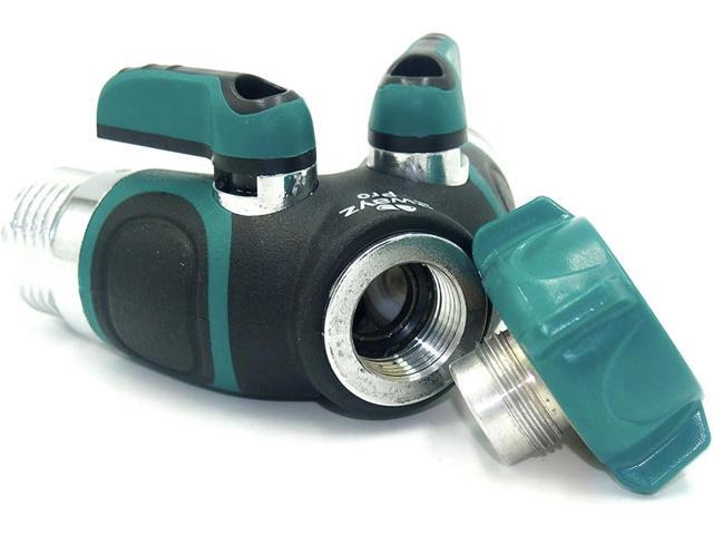 2WAYZ Hose Splitter 2 Way Heavy Duty Outdoor Faucet and Garden Connector - Water Spigot Splitter - Durable All-Metal Y Adapter with Shut-Off Valve...