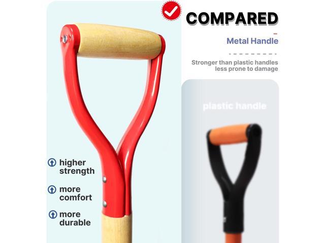 Garden Fork,4-Tine Spading Fork,Compost Fork,Steel Digging Fork,45Inch,Steel Y-Grip,Wooden Handel