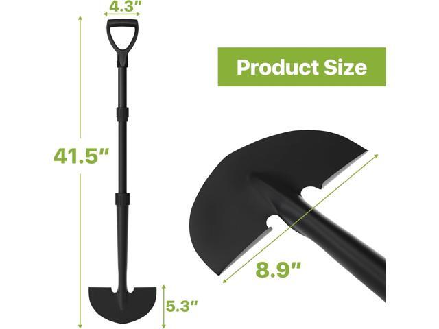 Edger Lawn Tool, Manual Half Moon Edger for Garden Border, Hand Lawn Edging Tool with D-Grip, 41-inch Long Handle Lawn Edger for Grass, Sidewalk, Yard