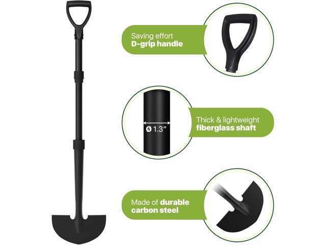 Edger Lawn Tool, Manual Half Moon Edger for Garden Border, Hand Lawn Edging Tool with D-Grip, 41-inch Long Handle Lawn Edger for Grass, Sidewalk, Yard