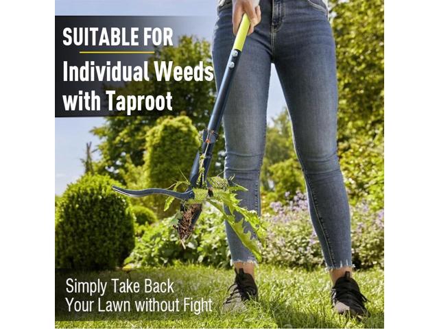 Jardineer 45' Stand Up Weeder Puller Tool, Weed Remover Tool with Long Handle, Weeding Tools Gardening Heavy Duty with 4 Claw Steel Head