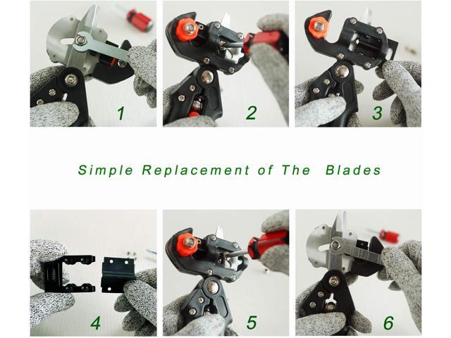 Professional Grafting Tool Kit - 3-in-1 Pruner with SK5 Blades, Grafting Knife, Tapes, Labels & Clips - Fruit Tree Grafting Supplies for Apples,...