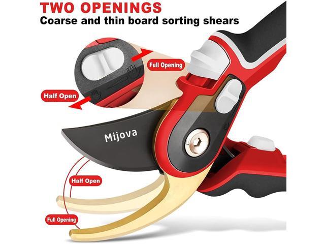 Garden Pruners, Heavy Duty Garden Clippers, Pruning Shears with Adjustable Thumb Lock, Hand Gardening Tools Pruners, High Carbon Steel Sharp...