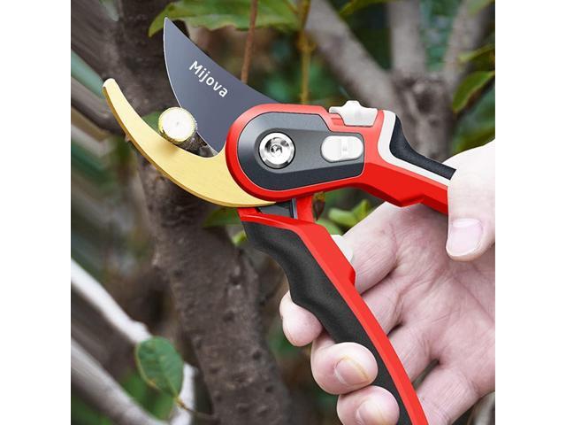 Garden Pruners, Heavy Duty Garden Clippers, Pruning Shears with Adjustable Thumb Lock, Hand Gardening Tools Pruners, High Carbon Steel Sharp...