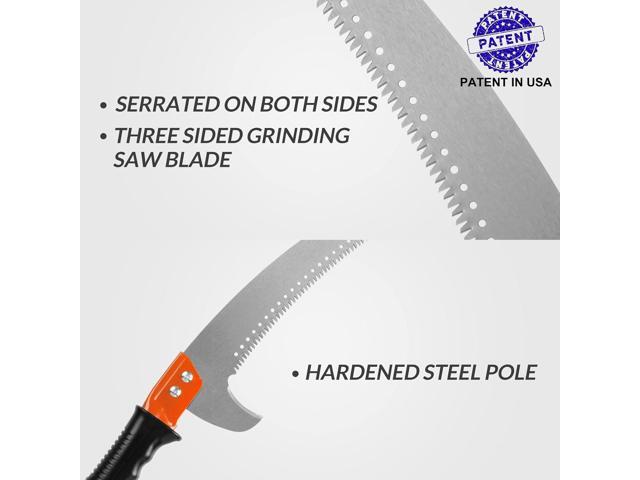 Walensee Pole Saws for Tree Trimming 10FT Lightweight Manual Stainless Steel Extension High Pole Pruning Pole Saw with Blade for Trimmer Branches...