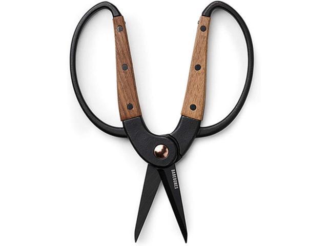 Barebones Garden Scissors - Walnut Scissors - Garden Supplies and Indoor Plant Accessories - Plant Shears with Wide Handles - Comfortable Fit...