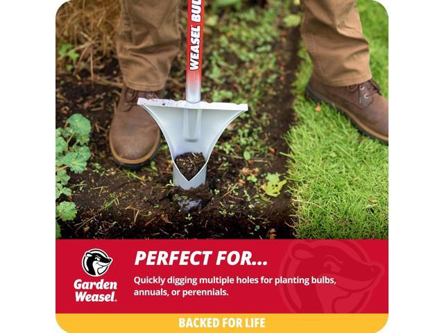 Garden Weasel Bulb Planter - Long Handle Annuals, Ground Cover, Vegetables, Spring and Fall Bulbs Sod Cutter, Remover, and Plugger, Grass...