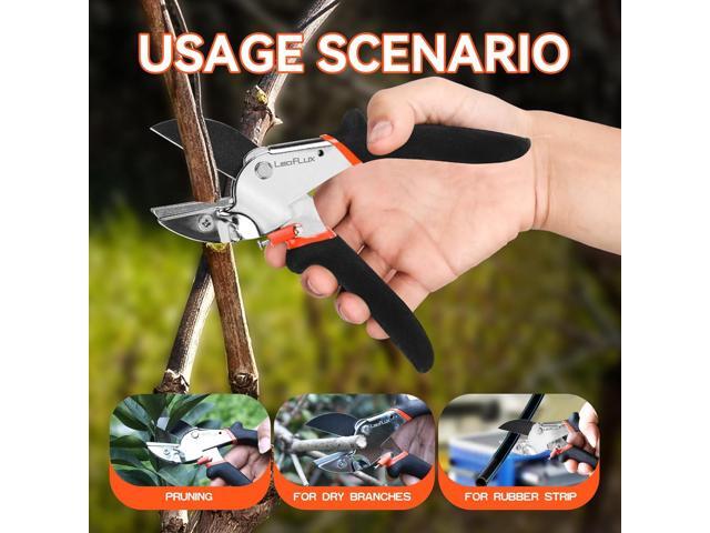 8' Professional Heavy Duty Anvil Pruning Shears with Anti-Rust SK-5 Blades, Garden Shears for Dry Stems and Small Branches, Gardening Scissors,...