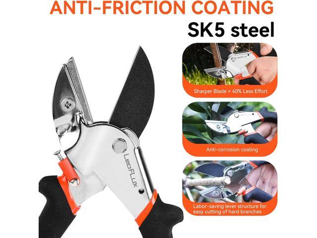 8' Professional Heavy Duty Anvil Pruning Shears with Anti-Rust SK-5 Blades, Garden Shears for Dry Stems and Small Branches, Gardening Scissors,...