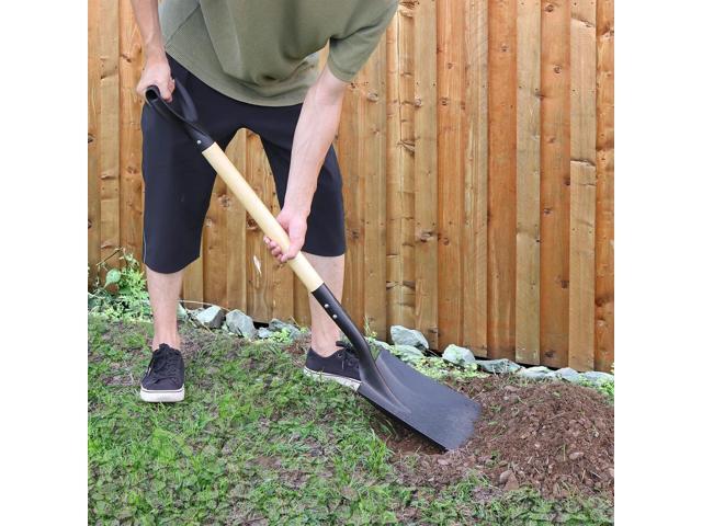 Square Shovel, Shovels for Digging with D-Handle, Overall 41-Inch Long Garden Shovel, Transfer Shovel, Snow Shovel for Car, Garden Tools