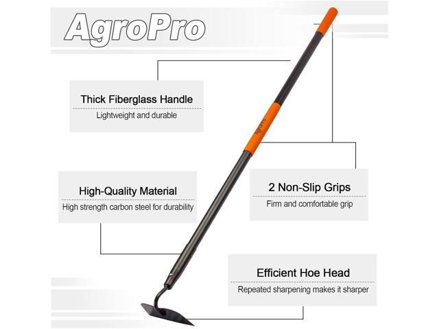 Hoe Garden Tool, Heavy Duty Garden Hoe for Weeding, Metal Garden Hoe with Long Handle, 58 Inches