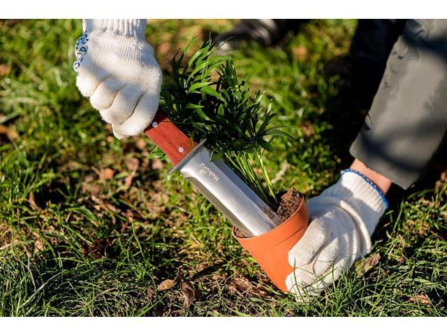 Hori Hori Knife - Landscaping, Digging, Weeding, Cutting, Planting Gardening Tool With Leather Sheath, Stainless Steel Blade and Sharpening Stone