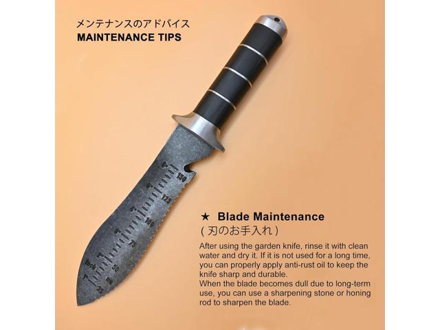 TONMA Hori Hori Garden Knife [Made in Japan] Heavy Duty Stainless Steel Japanese Hori Knife with Sheath Garden Tools for Weeding, Digging, Cutting,...