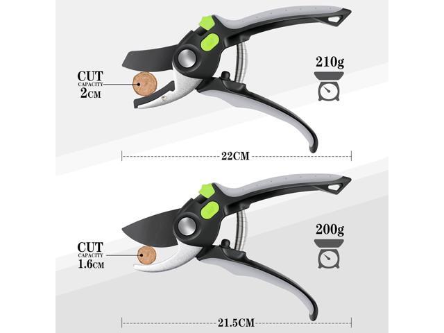 Garden Pruning Shears, 3pcs Professional Gardening Scissors with Razor-Sharp Blade, 8.66 Anvil pruner &Bypass Garden Clipper, Hand Pruners for...