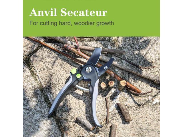 Garden Pruning Shears, 3pcs Professional Gardening Scissors with Razor-Sharp Blade, 8.66 Anvil pruner &Bypass Garden Clipper, Hand Pruners for...