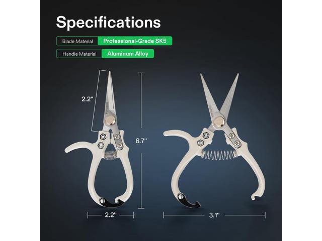 VIVOSUN Pruning Shears for Gardening, Lightweight Plant Pruners for Gardening, Garden Scissors for Cutting Flowers, Trimming Branches, Indoor Plant...
