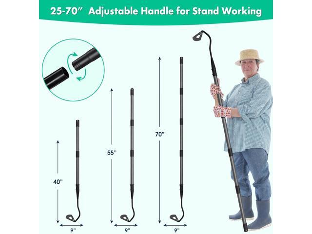 Hoe Garden Tool with 70Inch Long Handle, Heavy Duty Garden Hoes for Weeding Loosening Soil Digging Planting Ridging, Handy Hoe Gardening Tools...