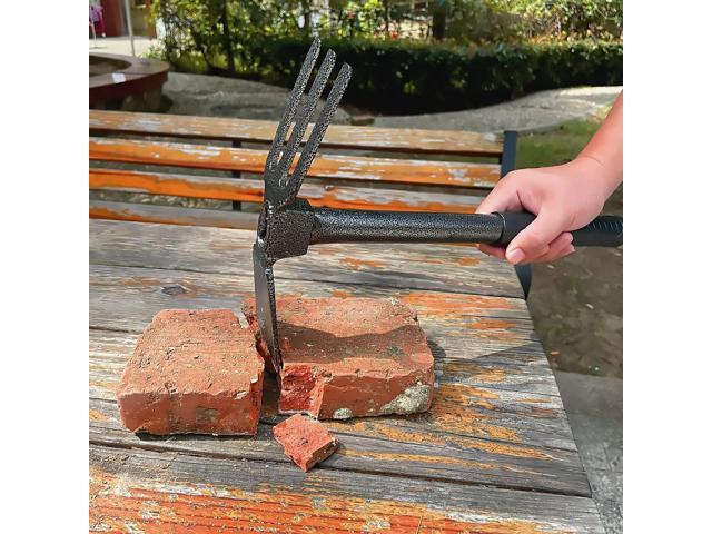 ZOG Garden Big Hand Digger and Hoe Combo Garden Tool,Heavy Duty Hand Tiller,Garden Hoe,Cultivator,Non-Slip Handle & Anti-Rust Head is The Perfect...