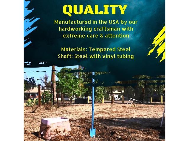 Sharpshooter Spade 78 Inch Drain Trenching Shovel - Weighted Long Handle Sharp Shooter With Hardened Chromoly 15 Inch Head