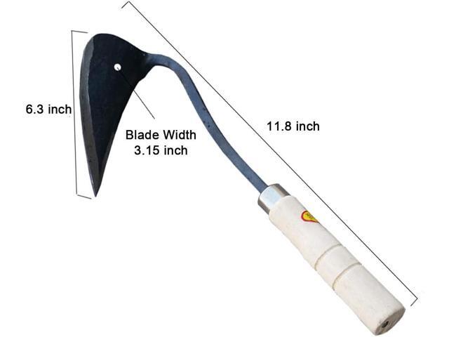 HANSHIN Premium Forged Gardening Hand Plow Hoe, Korean Daejanggan Style Ho-Mi(Weeding Sickle) for EZ Digger Tools, 1 Pack