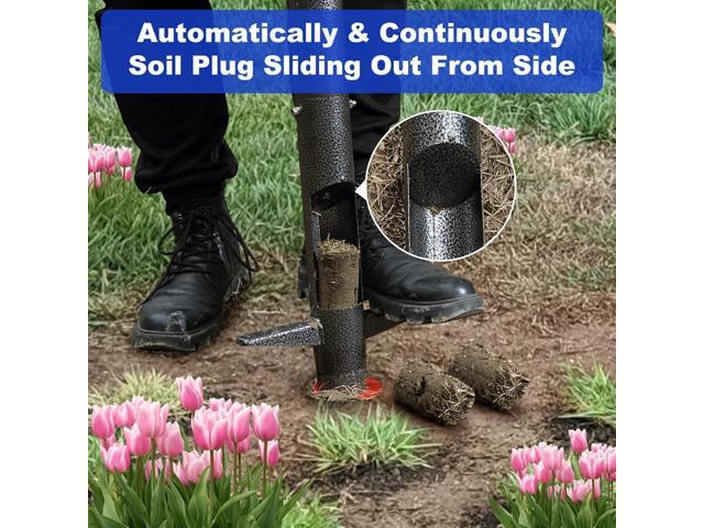 Bulb Planter Garden Sod Plugger with Ergonomic Masual Handle,Heavy Duty Planting Tools for Digging Holes to Plant Spring Flowers Bulbs,Bedding...