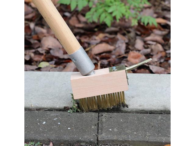 SCRUBIT Moss & Weed Remover Wired Grout Cleaner Brush, Great for Cleaning Decks, Pavers, Patios & Walkways Weed Scraper & Wire Brush Set, Combo w/2...