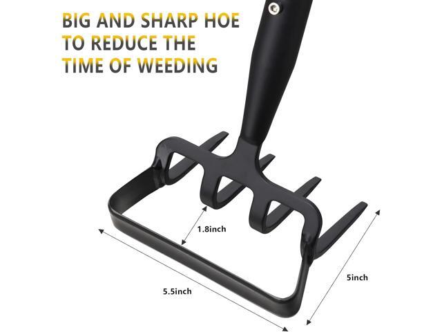 Hoe Garden Tools, 37-49 Inch Gardening Tools for Weeding, Stirrup Hoe Long Handle for Yard Weed Puller, Scuffle Hula Adjustable Weeding Loop Hoe...
