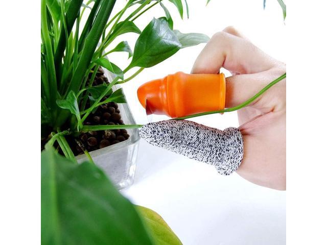 YBB 12 Pcs Gardening Silicone Thumb Knife Harvesting Tool, Separator Finger Plant Fruit Picking Knife Garden Tool (S)