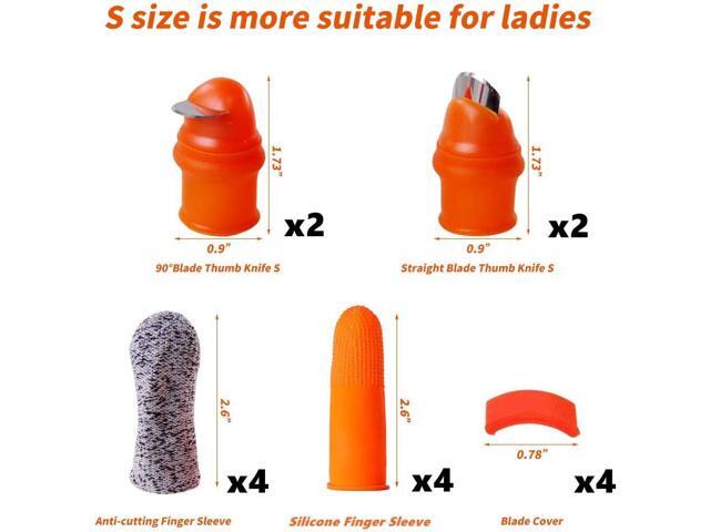 YBB 12 Pcs Gardening Silicone Thumb Knife Harvesting Tool, Separator Finger Plant Fruit Picking Knife Garden Tool (S)