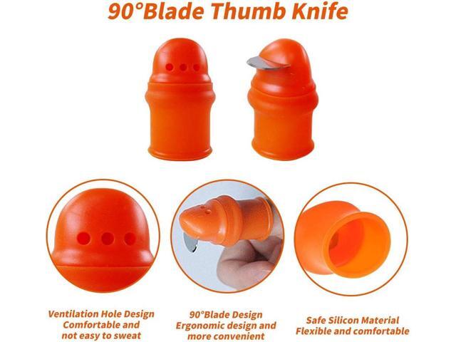 YBB 12 Pcs Gardening Silicone Thumb Knife Harvesting Tool, Separator Finger Plant Fruit Picking Knife Garden Tool (S)