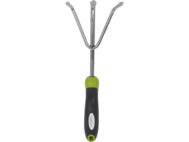 Garden Guru Hand Cultivator Rake Tiller Tool - Stainless Steel for Ultimate Strength - Rust Resistant - Ergonomic Handle - Great for Gardening...