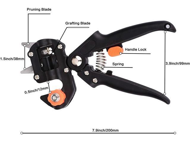 FUNTECK 2-in-1 Grafting Tools Pruner Kit, V-Graft Omega-Graft and U-Graft, Perfect for Fruit Tree Grafting, Including Grafting Tapes, Grafting...