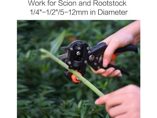 FUNTECK 2-in-1 Grafting Tools Pruner Kit, V-Graft Omega-Graft and U-Graft, Perfect for Fruit Tree Grafting, Including Grafting Tapes, Grafting...