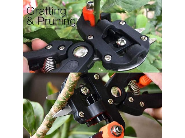 FUNTECK 2-in-1 Grafting Tools Pruner Kit, V-Graft Omega-Graft and U-Graft, Perfect for Fruit Tree Grafting, Including Grafting Tapes, Grafting...