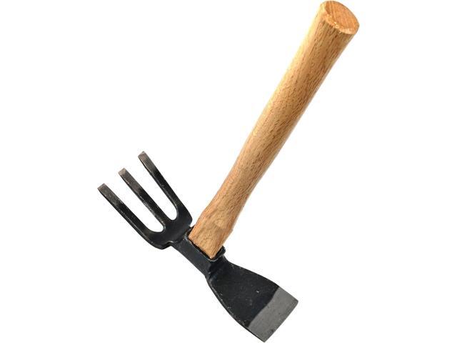 KAKURI Hoe Cultivator Combo Hand Tiller 14-3/4' Heavy Duty Hand Forged Japanese Steel Blade, Japanese Gardening Tool for Digging, Raking,...