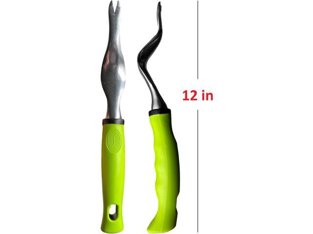 Garden Guru Hand Weeder Tool with Ergonomic Handle - Weed Puller for Planting, Weeding, Flower and Vegetable Care in Lawn Garden Yard Rust Resistant