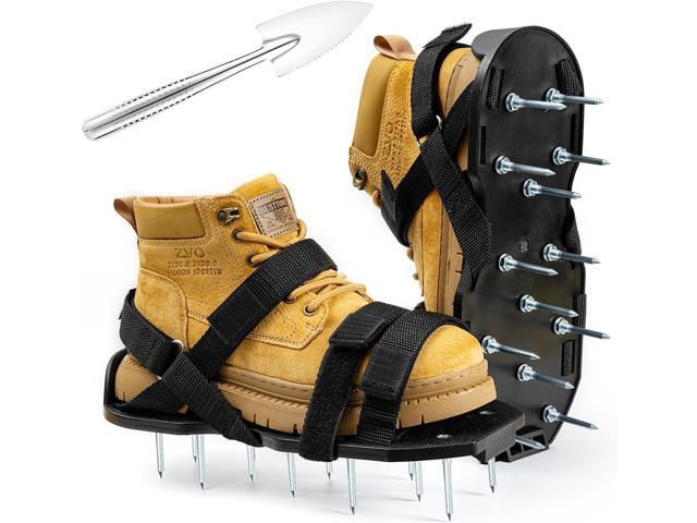 Lawn Aerator Shoes Free-Installation Grass Aeration Shoes with Stainless Steel Shovel, Heavy Duty Lawn Aerator Spike Shoes Lawn Aeration Tool with...