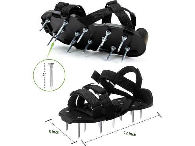 Lawn Aerator Shoes Free-Installation Grass Aeration Shoes with Stainless Steel Shovel, Heavy Duty Lawn Aerator Spike Shoes Lawn Aeration Tool with...