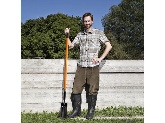 Trench Shovel for Digging, 4-Inch Trench Shovel, Heavy Duty Trenching Shovel with Fiberglass Handle, 56 Inches